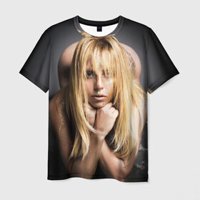 Мужская футболка 3D с принтом Lady Gaga в Кировске, 100% полиэфир | прямой крой, круглый вырез горловины, длина до линии бедер | 