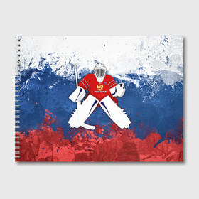 Альбом для рисования с принтом Хоккей 1 в Кировске, 100% бумага
 | матовая бумага, плотность 200 мг. | Тематика изображения на принте: nhl | нхл | хоккеист | хоккей