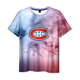 Мужская футболка 3D с принтом Монреаль Канадиенс 1 в Кировске, 100% полиэфир | прямой крой, круглый вырез горловины, длина до линии бедер | nhl | монреаль канадиенс | нхл | хоккеист | хоккей