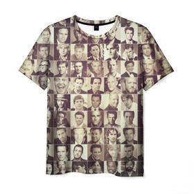 Мужская футболка 3D с принтом Звёзды Голливуда в Кировске, 100% полиэфир | прямой крой, круглый вырез горловины, длина до линии бедер | cinema | hollywood | актёры | герой | знаменитости | кино | кинозвёзды | кумир | любимец | оскар