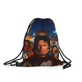 Рюкзак-мешок 3D с принтом Michael Jackson в Кировске, 100% полиэстер | плотность ткани — 200 г/м2, размер — 35 х 45 см; лямки — толстые шнурки, застежка на шнуровке, без карманов и подкладки | Тематика изображения на принте: майкл джексон