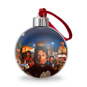 Ёлочный шар с принтом Michael Jackson в Кировске, Пластик | Диаметр: 77 мм | Тематика изображения на принте: майкл джексон