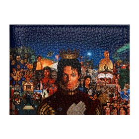Обложка для студенческого билета с принтом Michael Jackson в Кировске, натуральная кожа | Размер: 11*8 см; Печать на всей внешней стороне | майкл джексон