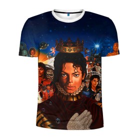 Мужская футболка 3D спортивная с принтом Michael Jackson в Кировске, 100% полиэстер с улучшенными характеристиками | приталенный силуэт, круглая горловина, широкие плечи, сужается к линии бедра | майкл джексон