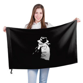 Флаг 3D с принтом Michael Jackson в Кировске, 100% полиэстер | плотность ткани — 95 г/м2, размер — 67 х 109 см. Принт наносится с одной стороны | майкл джексон