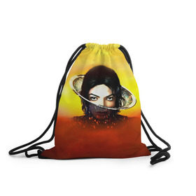 Рюкзак-мешок 3D с принтом Michael Jackson в Кировске, 100% полиэстер | плотность ткани — 200 г/м2, размер — 35 х 45 см; лямки — толстые шнурки, застежка на шнуровке, без карманов и подкладки | майкл джексон