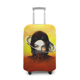 Чехол для чемодана 3D с принтом Michael Jackson в Кировске, 86% полиэфир, 14% спандекс | двустороннее нанесение принта, прорези для ручек и колес | майкл джексон