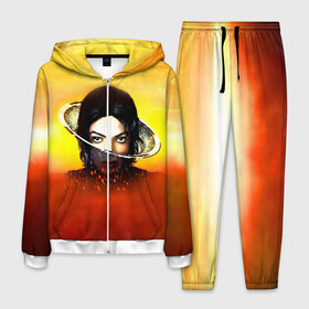 Мужской костюм 3D с принтом Michael Jackson в Кировске, 100% полиэстер | Манжеты и пояс оформлены тканевой резинкой, двухслойный капюшон со шнурком для регулировки, карманы спереди | майкл джексон