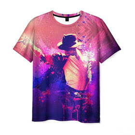 Мужская футболка 3D с принтом Michael Jackson в Кировске, 100% полиэфир | прямой крой, круглый вырез горловины, длина до линии бедер | джексон | майкл