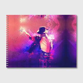 Альбом для рисования с принтом Michael Jackson в Кировске, 100% бумага
 | матовая бумага, плотность 200 мг. | Тематика изображения на принте: джексон | майкл