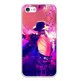 Чехол для iPhone 5/5S матовый с принтом Michael Jackson в Кировске, Силикон | Область печати: задняя сторона чехла, без боковых панелей | джексон | майкл