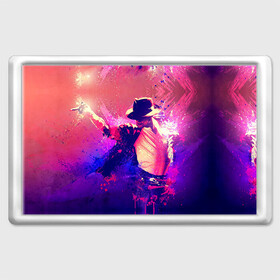 Магнит 45*70 с принтом Michael Jackson в Кировске, Пластик | Размер: 78*52 мм; Размер печати: 70*45 | джексон | майкл