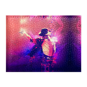 Обложка для студенческого билета с принтом Michael Jackson в Кировске, натуральная кожа | Размер: 11*8 см; Печать на всей внешней стороне | джексон | майкл