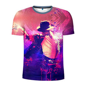 Мужская футболка 3D спортивная с принтом Michael Jackson в Кировске, 100% полиэстер с улучшенными характеристиками | приталенный силуэт, круглая горловина, широкие плечи, сужается к линии бедра | джексон | майкл