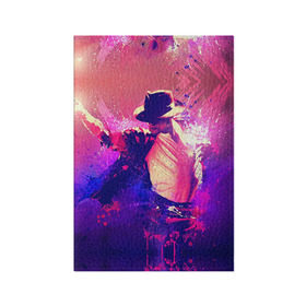 Обложка для паспорта матовая кожа с принтом Michael Jackson в Кировске, натуральная матовая кожа | размер 19,3 х 13,7 см; прозрачные пластиковые крепления | Тематика изображения на принте: джексон | майкл