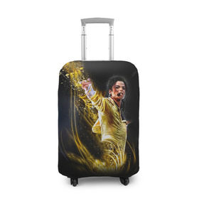 Чехол для чемодана 3D с принтом Michael Jackson в Кировске, 86% полиэфир, 14% спандекс | двустороннее нанесение принта, прорези для ручек и колес | майкл джексон