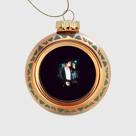 Стеклянный ёлочный шар с принтом Michael Jackson в Кировске, Стекло | Диаметр: 80 мм | Тематика изображения на принте: майкл джексон