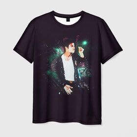 Мужская футболка 3D с принтом Michael Jackson в Кировске, 100% полиэфир | прямой крой, круглый вырез горловины, длина до линии бедер | майкл джексон