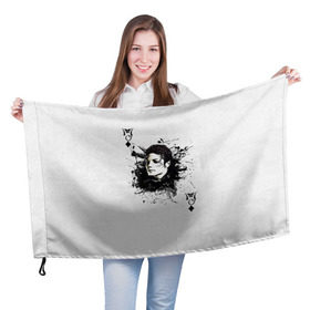 Флаг 3D с принтом Michael Jackson в Кировске, 100% полиэстер | плотность ткани — 95 г/м2, размер — 67 х 109 см. Принт наносится с одной стороны | майкл джексон