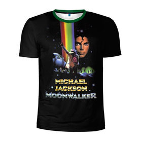 Мужская футболка 3D спортивная с принтом Michael Jackson в Кировске, 100% полиэстер с улучшенными характеристиками | приталенный силуэт, круглая горловина, широкие плечи, сужается к линии бедра | Тематика изображения на принте: майкл джексон