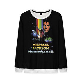 Мужской свитшот 3D с принтом Michael Jackson в Кировске, 100% полиэстер с мягким внутренним слоем | круглый вырез горловины, мягкая резинка на манжетах и поясе, свободная посадка по фигуре | майкл джексон