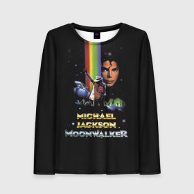 Женский лонгслив 3D с принтом Michael Jackson в Кировске, 100% полиэстер | длинные рукава, круглый вырез горловины, полуприлегающий силуэт | майкл джексон