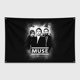 Флаг-баннер с принтом Muse в Кировске, 100% полиэстер | размер 67 х 109 см, плотность ткани — 95 г/м2; по краям флага есть четыре люверса для крепления | heavy | metal | muse | rock | trash | альтернатива | метал | рок | хеви