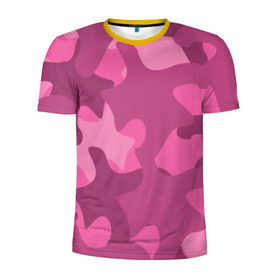 Мужская футболка 3D спортивная с принтом Розовый камуфляж в Кировске, 100% полиэстер с улучшенными характеристиками | приталенный силуэт, круглая горловина, широкие плечи, сужается к линии бедра | army | military | армия