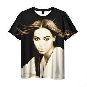 Мужская футболка 3D с принтом Beyonce в Кировске, 100% полиэфир | прямой крой, круглый вырез горловины, длина до линии бедер | beyonce | бейонсе | музыка