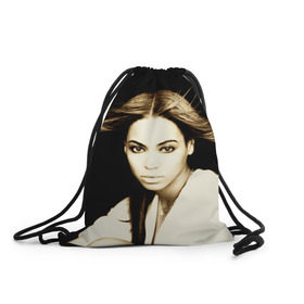 Рюкзак-мешок 3D с принтом Beyonce в Кировске, 100% полиэстер | плотность ткани — 200 г/м2, размер — 35 х 45 см; лямки — толстые шнурки, застежка на шнуровке, без карманов и подкладки | Тематика изображения на принте: beyonce | бейонсе | музыка