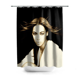 Штора 3D для ванной с принтом Beyonce в Кировске, 100% полиэстер | плотность материала — 100 г/м2. Стандартный размер — 146 см х 180 см. По верхнему краю — пластиковые люверсы для креплений. В комплекте 10 пластиковых колец | beyonce | бейонсе | музыка
