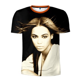 Мужская футболка 3D спортивная с принтом Beyonce в Кировске, 100% полиэстер с улучшенными характеристиками | приталенный силуэт, круглая горловина, широкие плечи, сужается к линии бедра | beyonce | бейонсе | музыка