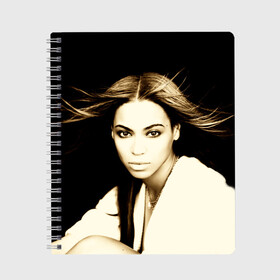 Тетрадь с принтом Beyonce в Кировске, 100% бумага | 48 листов, плотность листов — 60 г/м2, плотность картонной обложки — 250 г/м2. Листы скреплены сбоку удобной пружинной спиралью. Уголки страниц и обложки скругленные. Цвет линий — светло-серый
 | beyonce | бейонсе | музыка