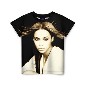 Детская футболка 3D с принтом Beyonce в Кировске, 100% гипоаллергенный полиэфир | прямой крой, круглый вырез горловины, длина до линии бедер, чуть спущенное плечо, ткань немного тянется | beyonce | бейонсе | музыка