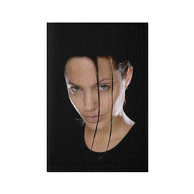 Обложка для паспорта матовая кожа с принтом Анжелина Джоли в Кировске, натуральная матовая кожа | размер 19,3 х 13,7 см; прозрачные пластиковые крепления | angelina jolie | американская актриса | анжелина джоли | режиссёр | фотомодель | ценарист