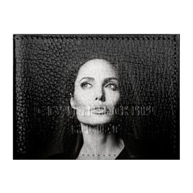 Обложка для студенческого билета с принтом Анжелина Джоли в Кировске, натуральная кожа | Размер: 11*8 см; Печать на всей внешней стороне | angelina jolie | американская актриса | анжелина джоли | режиссёр | фотомодель | ценарист