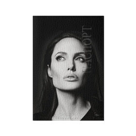 Обложка для паспорта матовая кожа с принтом Анжелина Джоли в Кировске, натуральная матовая кожа | размер 19,3 х 13,7 см; прозрачные пластиковые крепления | Тематика изображения на принте: angelina jolie | американская актриса | анжелина джоли | режиссёр | фотомодель | ценарист
