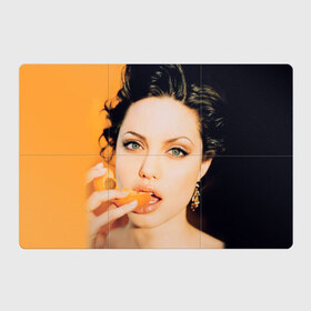 Магнитный плакат 3Х2 с принтом Анжелина Джоли в Кировске, Полимерный материал с магнитным слоем | 6 деталей размером 9*9 см | angelina jolie | американская актриса | анжелина джоли | режиссёр | фотомодель | ценарист