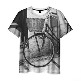 Мужская футболка 3D с принтом Велосипед в Кировске, 100% полиэфир | прямой крой, круглый вырез горловины, длина до линии бедер | Тематика изображения на принте: bike | байк | велосипед | италия | стиль