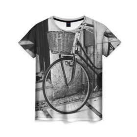 Женская футболка 3D с принтом Велосипед в Кировске, 100% полиэфир ( синтетическое хлопкоподобное полотно) | прямой крой, круглый вырез горловины, длина до линии бедер | bike | байк | велосипед | италия | стиль