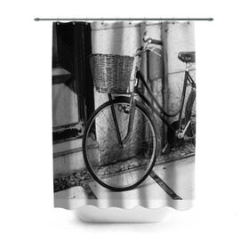 Штора 3D для ванной с принтом Велосипед в Кировске, 100% полиэстер | плотность материала — 100 г/м2. Стандартный размер — 146 см х 180 см. По верхнему краю — пластиковые люверсы для креплений. В комплекте 10 пластиковых колец | bike | байк | велосипед | италия | стиль