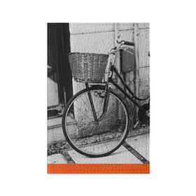 Обложка для паспорта матовая кожа с принтом Велосипед в Кировске, натуральная матовая кожа | размер 19,3 х 13,7 см; прозрачные пластиковые крепления | Тематика изображения на принте: bike | байк | велосипед | италия | стиль