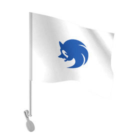 Флаг для автомобиля с принтом Sonic X logo в Кировске, 100% полиэстер | Размер: 30*21 см | hedgehog | sega | sonic | sonic x | sonic x logologo | соник