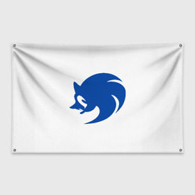 Флаг-баннер с принтом Sonic X logo в Кировске, 100% полиэстер | размер 67 х 109 см, плотность ткани — 95 г/м2; по краям флага есть четыре люверса для крепления | hedgehog | sega | sonic | sonic x | sonic x logologo | соник