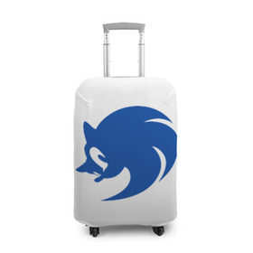 Чехол для чемодана 3D с принтом Sonic X logo в Кировске, 86% полиэфир, 14% спандекс | двустороннее нанесение принта, прорези для ручек и колес | hedgehog | sega | sonic | sonic x | sonic x logologo | соник