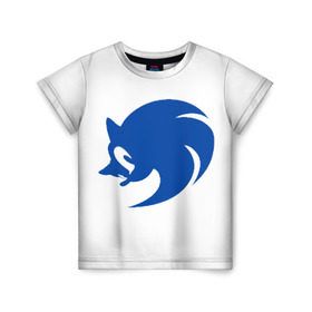 Детская футболка 3D с принтом Sonic X logo в Кировске, 100% гипоаллергенный полиэфир | прямой крой, круглый вырез горловины, длина до линии бедер, чуть спущенное плечо, ткань немного тянется | Тематика изображения на принте: hedgehog | sega | sonic | sonic x | sonic x logologo | соник