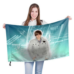 Флаг 3D с принтом Джастин Бибер в Кировске, 100% полиэстер | плотность ткани — 95 г/м2, размер — 67 х 109 см. Принт наносится с одной стороны | джастин бибер | музыкант | певец