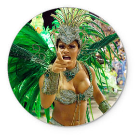 Коврик круглый с принтом Карнавал в Рио в Кировске, резина и полиэстер | круглая форма, изображение наносится на всю лицевую часть | 