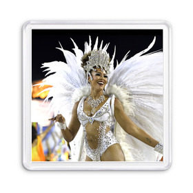Магнит 55*55 с принтом Карнавал в Рио в Кировске, Пластик | Размер: 65*65 мм; Размер печати: 55*55 мм | Тематика изображения на принте: бразилия