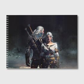 Альбом для рисования с принтом Geralt and Ciri в Кировске, 100% бумага
 | матовая бумага, плотность 200 мг. | ciri | gerald | roach | wild hunt | witcher | ведьмак | ведьмы | геральд | дикая охота | йен | йеннифер | плотва | цири